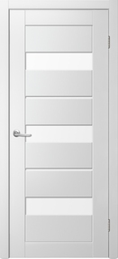 Межкомнатная дверь Токио-5, 900*2000, Белый, Albero, (стекло триплекс белый)