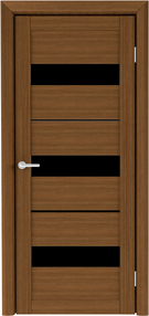 Межкомнатная дверь Тренд Т-7, 900*2000, Тик, Albero, (стекло черное)