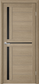 Межкомнатная дверь Тренд Т-5, 700*2000, Лиственница латте, Albero, (стекло черное)