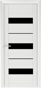 Межкомнатная дверь Тренд Т-7, 600*2000, Лиственница белая, Albero, (стекло черное)