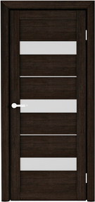 Межкомнатная дверь Тренд Т-7, 700*2000, Лиственница темная, Albero, (стекло матовое)