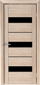 Межкомнатная дверь Тренд Т-7, 900*2000, Акация кремовая, Albero, (стекло черное)