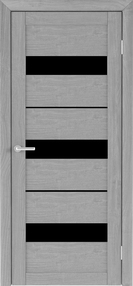 Межкомнатная дверь Тренд Т-7, 900*2000, Ясень дымчатый, Albero, (стекло черное)