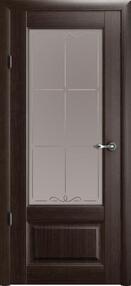 Межкомнатная дверь Эрмитаж-1, 700*2050, Орех, Albero, (стекло матовое бронза галерея)