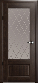 Межкомнатная дверь Эрмитаж-1, 800*2100, Орех, Albero, (стекло матовое бронза ромб)