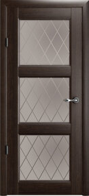 Межкомнатная дверь Эрмитаж-2, 900*2300, Орех, Albero, (стекло матовое ромб)