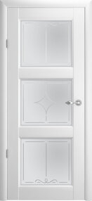 Межкомнатная дверь Эрмитаж-3, 900*2100, Белый, Albero, (стекло матовое галерея)