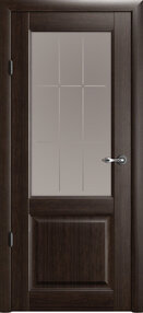 Межкомнатная дверь Эрмитаж-4, 800*2150, Орех, Albero, (стекло Квадро)