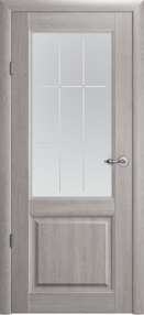 Межкомнатная дверь Эрмитаж-4, 800*2300, Пепельный дуб, Albero, (стекло Квадро)