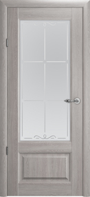 Межкомнатная дверь Эрмитаж-1, 700*2050, Пепельный дуб, Albero, (стекло матовое галерея)