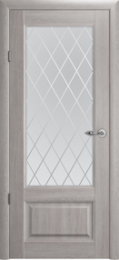 Межкомнатная дверь Эрмитаж-1, 800*2100, Пепельный дуб, Albero, (стекло матовое ромб)
