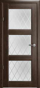 Межкомнатная дверь Эрмитаж-3, 700*2050, Дуб антик, Albero, (стекло матовое ромб)