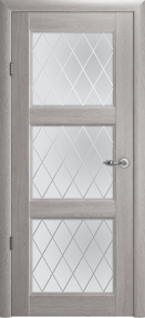 Межкомнатная дверь Эрмитаж-3, 800*2050, Пепельный дуб, Albero, (стекло матовое ромб)