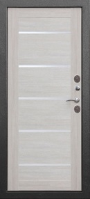 Стальная дверь, ISOTERMA 11см, серебро-лиственница беж, 960*2050 (Л), царга, в комплекте с замком, Ferroni