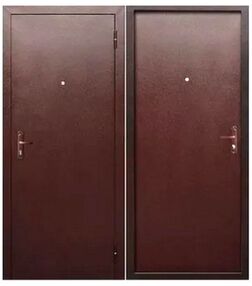 Стальная дверь, Прораб 4,5см, медь-медь, 960*2050 (Пр), в комплекте с замком, Ferroni