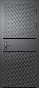 Стальная дверь, ОРФЕЙ-511, графит-графит, 960*2050 (Л), в комплекте с замком