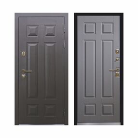 Стальная дверь, Цефей 4 Термо, муар sahara ferox night-софт гафит №201, 880*2050 (Л), в комплекте с замком, Алмаз