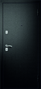 Стальная дверь, Яшма, металлик черный-металлик черный, 960*2050 (Л), в комплекте с замком, Алмаз