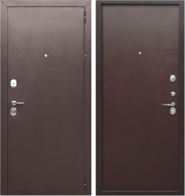 Стальная дверь, Тайга 9см, медь-медь, 860*2050 (Пр), в комплекте с замком, Сибирский Стандарт