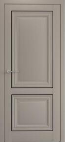 Межкомнатная дверь Спарта-2 молдинг черный, 600*2000, серый,  (глухая)