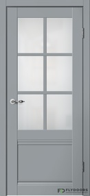 Межкомнатная дверь С04, 600*2000, серый, Сибирь Профиль, (стекло матовое)