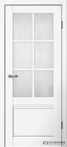Межкомнатная дверь С04, 700*2000, Белый, Сибирь Профиль, (стекло матовое)