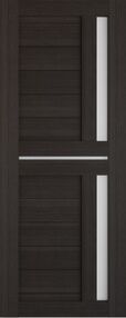 Межкомнатная дверь Техно-9, 700*2000, Орех темный, ДвериСити, (стекло матовое)