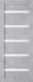 Межкомнатная дверь Техно-5, 700*2000, Бетон серый, ДвериСити, (стекло матовое)