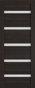 Межкомнатная дверь Техно-5, 400*2000, Орех темный, ДвериСити, (стекло матовое)