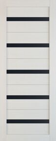 Межкомнатная дверь Техно-5, 600*2000, Лиственница, ДвериСити, (стекло черное)