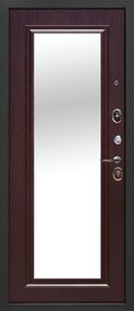 Стальная дверь, Гарда 7,5 ЗЕРКАЛО, серебро-венге, 960*2050 (Л), Зеркало, в комплекте с замком, Ferroni