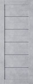 Межкомнатная дверь Техно, 900*2000, Бетон серый, ДвериСити (глухая), молдинг