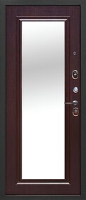 Входная дверь Гарда 7,5 ЗЕРКАЛО, серебро-венге, 860*2050 (Пр), Зеркало, в комплекте с замком, Ferroni