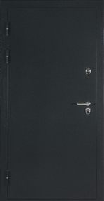 Стальная дверь, Яшма Термо, букле черный-букле черный, 960*2050 (Пр), в комплекте с замком, Алмаз