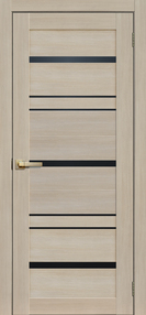 Межкомнатная дверь L13, 900*2000, Ясень, FLYDOORS, (стекло черное)