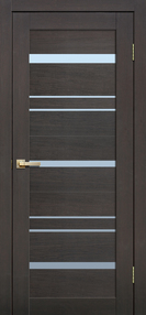 Межкомнатная дверь L13, 700*2000, Венге 3Д, FLYDOORS, (стекло матовое)