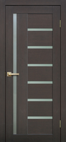 Межкомнатная дверь L17, 600*2000, Венге 3Д, FLYDOORS, (стекло матовое)