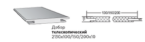 Добор 150 ТЕЛЕСКОП, Дуб техас, 150*2130*10, экошпон (ВФД)