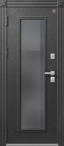 Стальная дверь, Т-2 Premium, антрацит муар-софт ясень грей, 960*2050 (Л), Стеклопакет 48мм, в ком-те с замком, Центурион