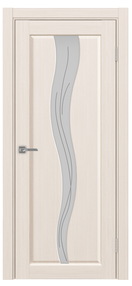 Межкомнатная дверь Сицилия_730.121, 900*2000, Ясень перламутровый, Оптима, (Стекло Линии)