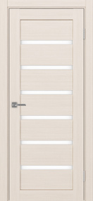 Межкомнатная дверь Парма_407.12, 600*2000, Ясень перламутровый, Оптима, (лакобель белое)