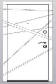 Стальная дверь, ОРФЕЙ-221Внутреннее открывание, бетон темный-силк сноу, 860*2050 (Л), в комплекте с замком