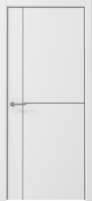 Межкомнатная дверь Графика-3, 900*2000, Белый, Albero (глухая), кромка черная