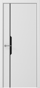 Межкомнатная дверь Графика-4, 700*2000, Белый, Albero (глухая), кромка черная