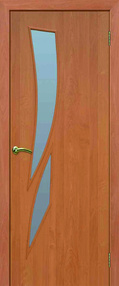 Межкомнатная дверь Камея, 900*2000, Миланский орех, ЛесКом, (стекло матовое)