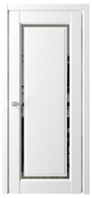 Межкомнатная дверь Эрмитаж-8, 600*2000, Белый, Albero, (зеркало грей)