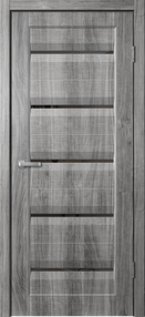 Межкомнатная дверь Микрофлекс ПО SО2, 700*2000, Дуб стоунвуд, ЗПК, (пластик черный)
