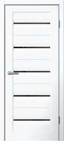 Межкомнатная дверь Микрофлекс ПО SО2, 700*2000, Белый, ЗПК, (пластик черный)