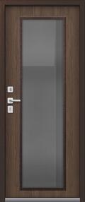 Стальная дверь, Т-11, муар шоколад-миндаль, 960*2050 (Л), Стеклопакет , в комплекте с замком, Центурион