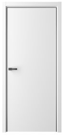 Межкомнатная дверь Схема Эмаль-1 ПГ Эмаль Лайн-1 кромка3 черная, 900*2000, Белый, Albero (глухая), замок магнитный